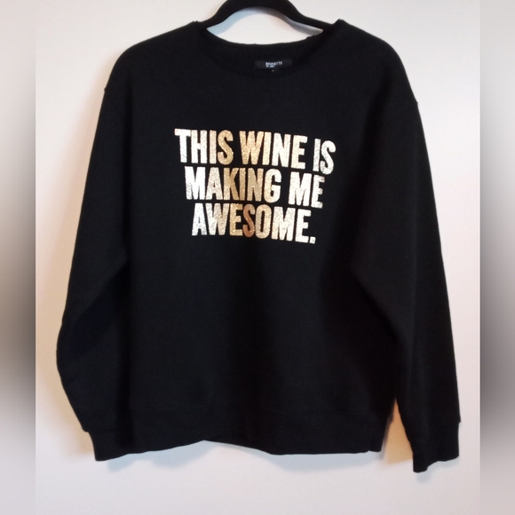 Brunette The Label Tops - BRUNETTE THE LABEL BLACK SWEATSHIRT
